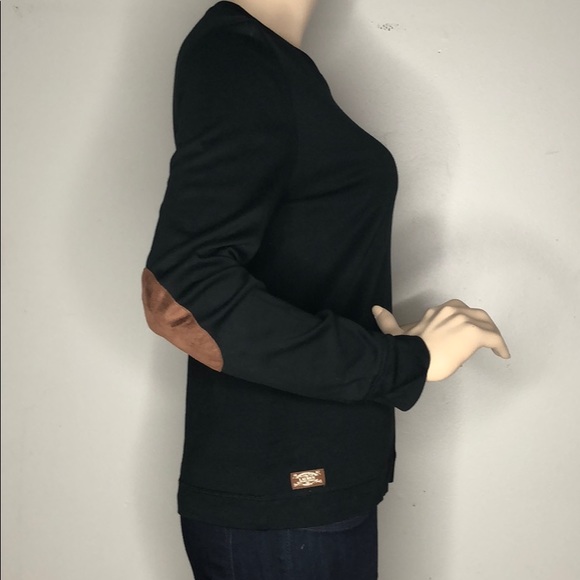 Lauren Ralph Lauren black top & faux suede trim - Picture 7 of 10